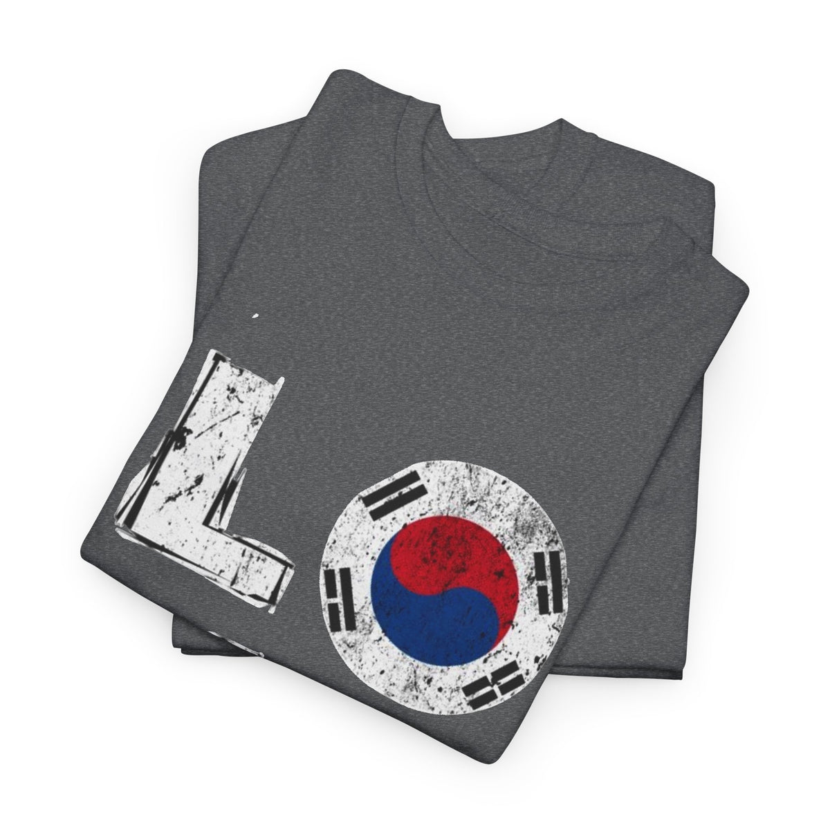 Love South Korea Graphic T Shirt Men's Heavy Cotton Tee