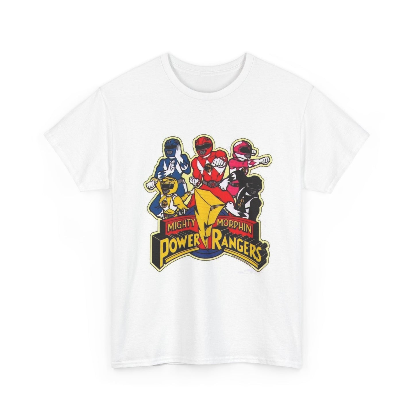 Power Rangers Tshirt Vintage 90s Kids Retro Tv Shows Unisex Heavy Cotton Tee 12
