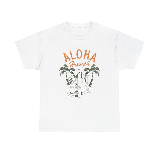 Aloha Hawaii Model Graphic T Shirt ADULT NEW Unisex Heavy Cotton Tee