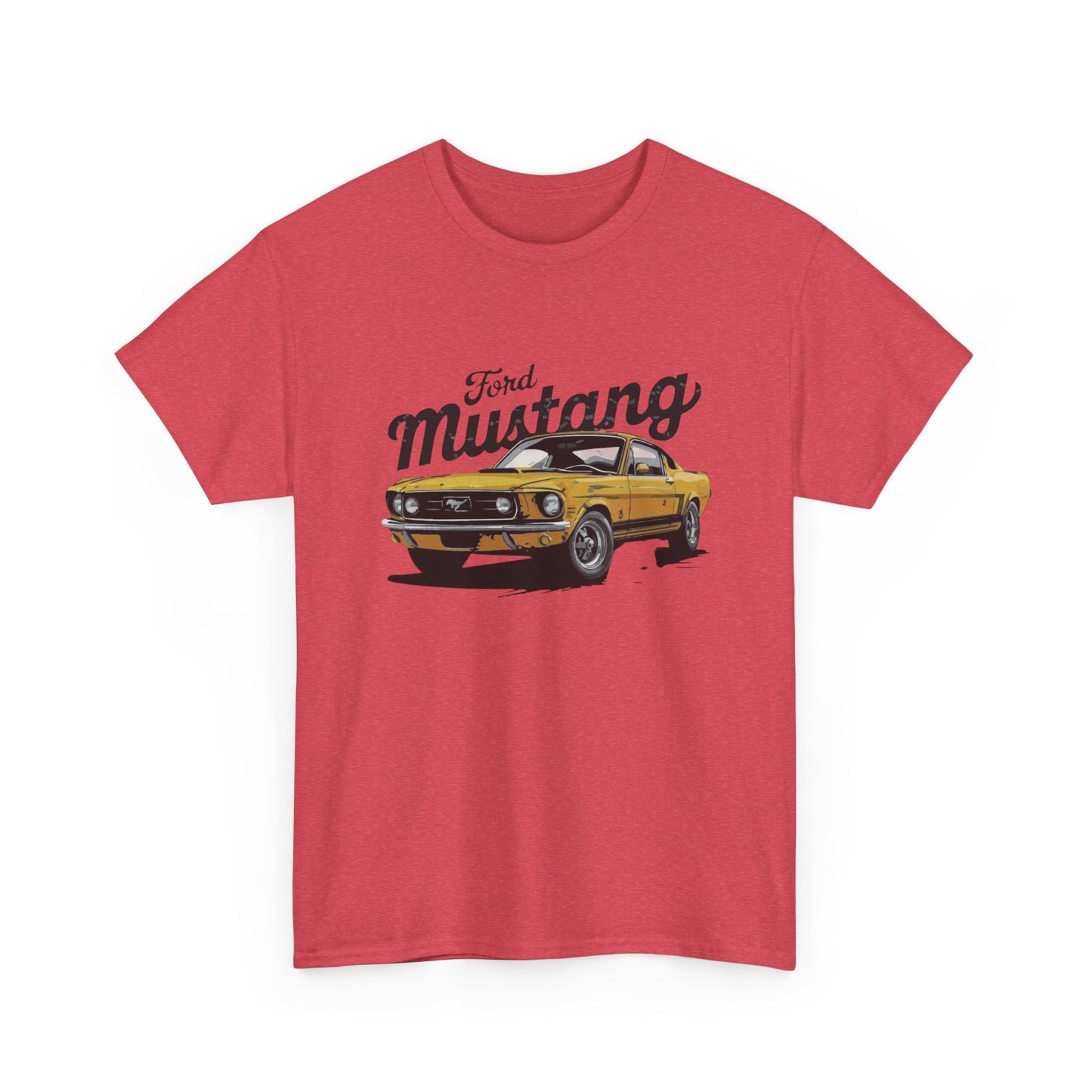Mustang Retro Graphic T Shirt Unisex Heavy Cotton Tee
