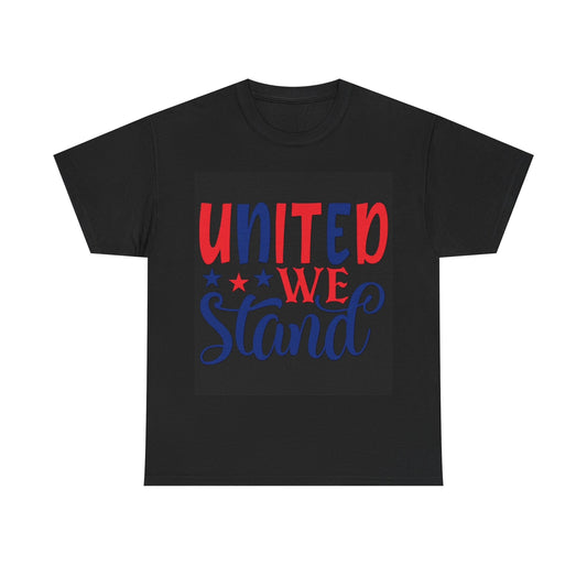United We Stand Tshirt American Flag 1776 USA July 4th Unisex Heavy Cotton Tee