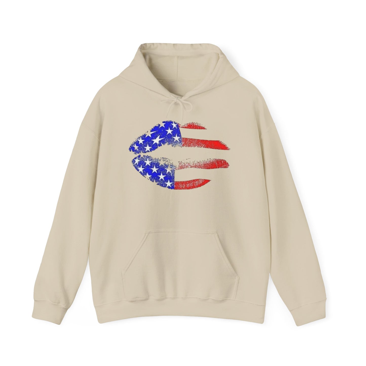 American Flag Lips Hoodie NEW ADULT Unisex Hooded Sweatshirt