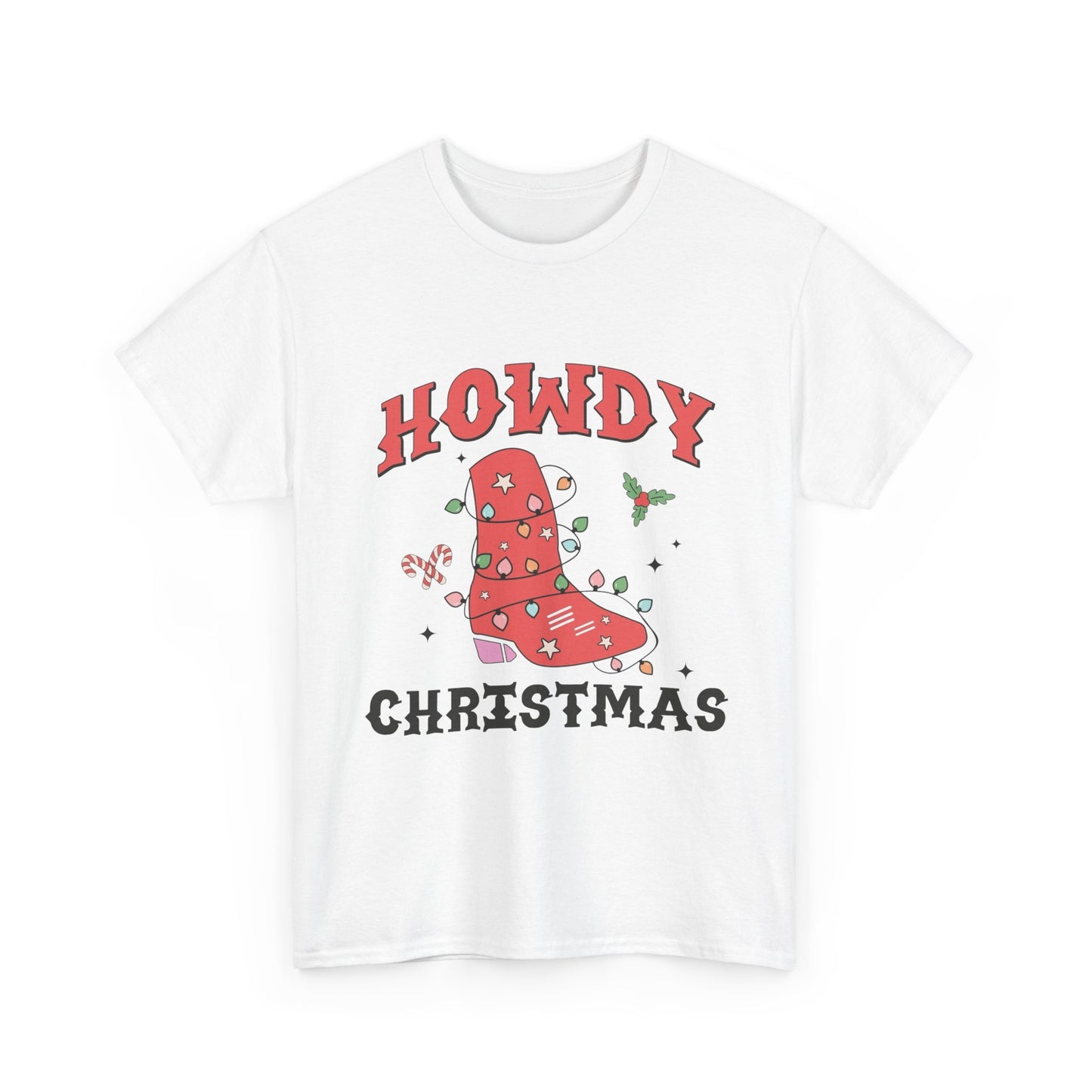 Howdy Christmas Graphic T Shirt NEW Unisex Heavy Cotton Tee