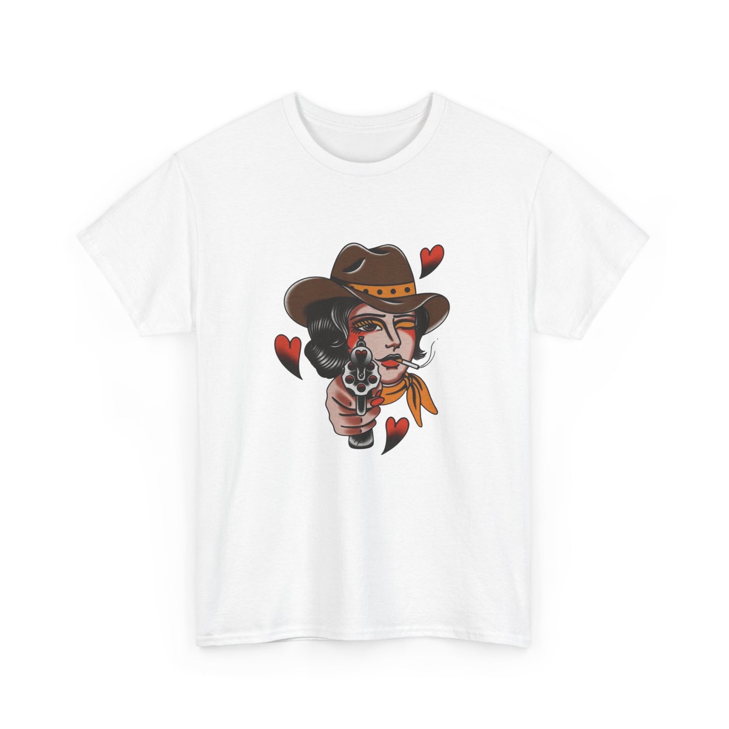 Cowgirl Heart Gun Graphic T Shirt NEW ADULT Tee