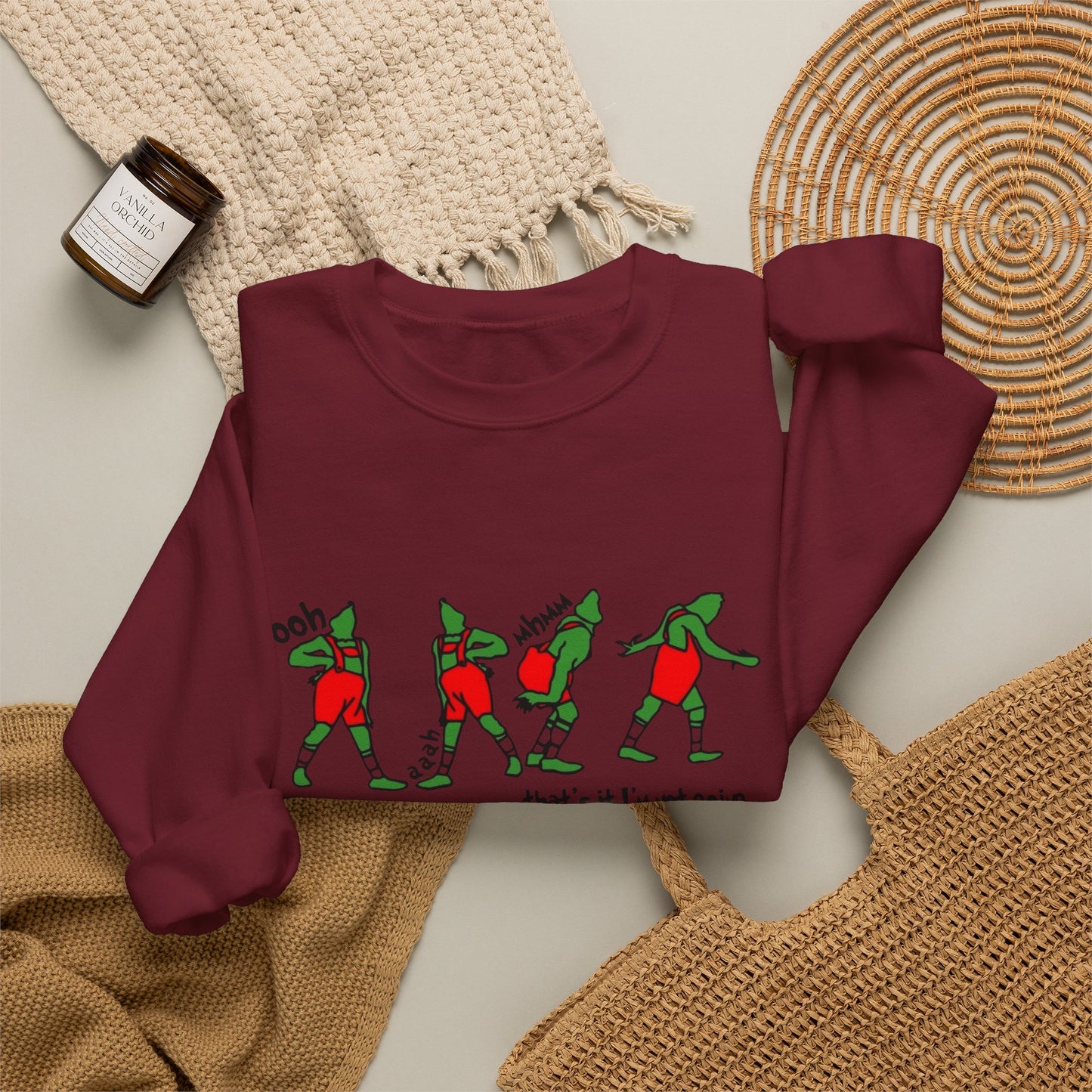 The Grinch Funny Graphic Sweater NEW Unisex Heavy Blend™ Crewneck Sweatshirt