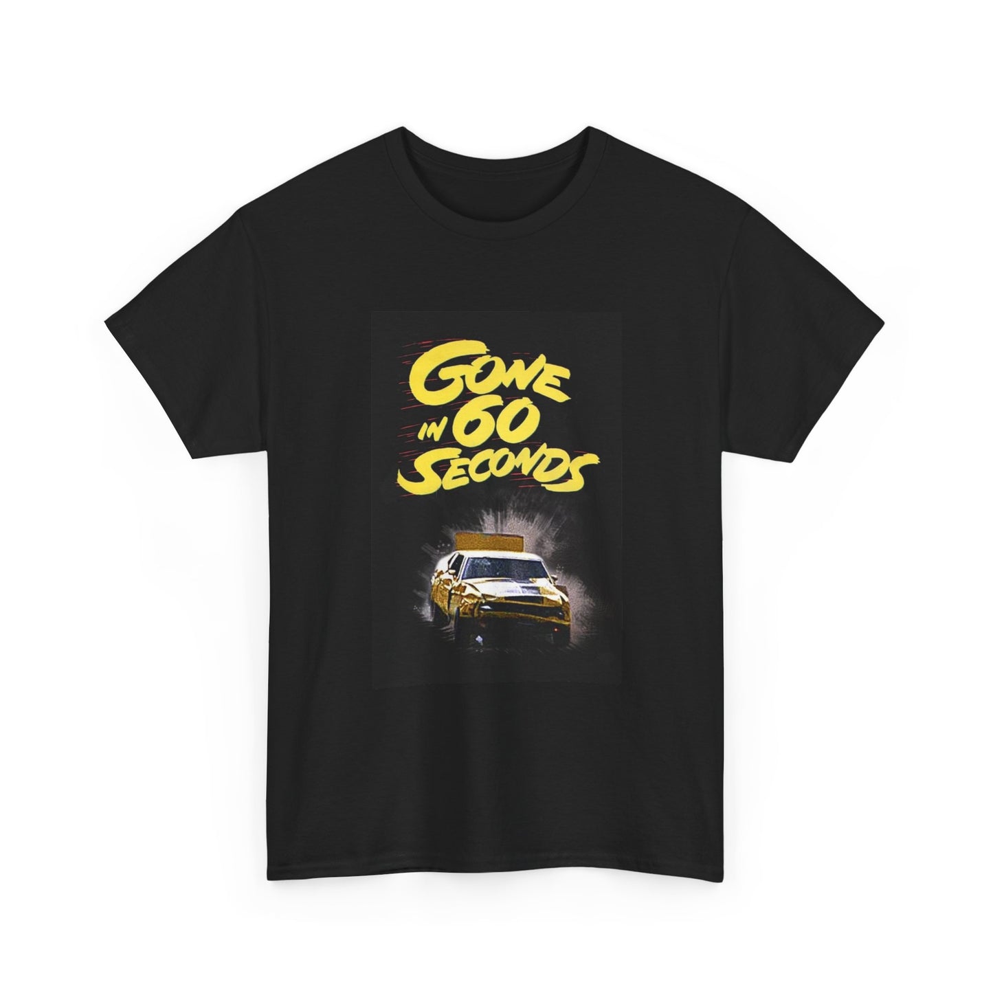 Gone in 60 Seconds Tshirt Vintage Ford Mustang Retro Poster Unisex Heavy Cotton