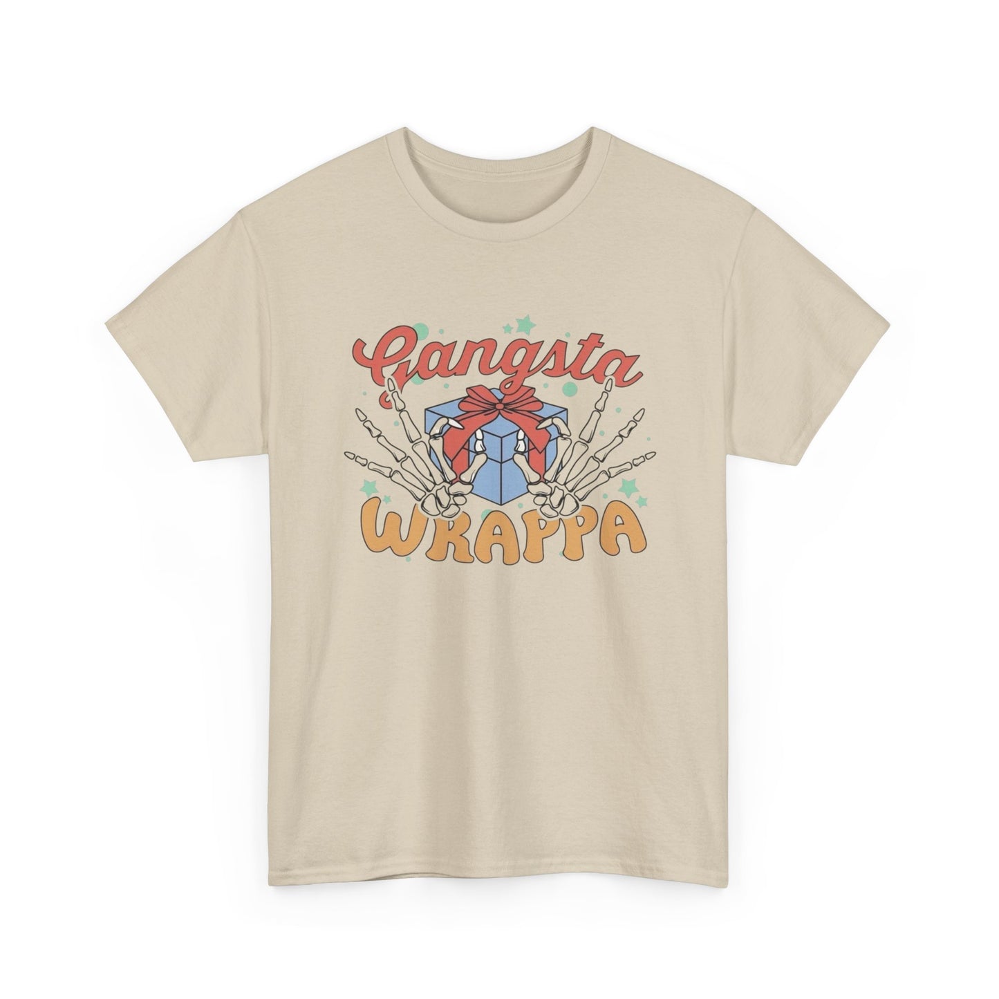Gangsta Wrappa Funny Christmas Graphic T Shirt Unisex NEW Heavy Cotton Tee