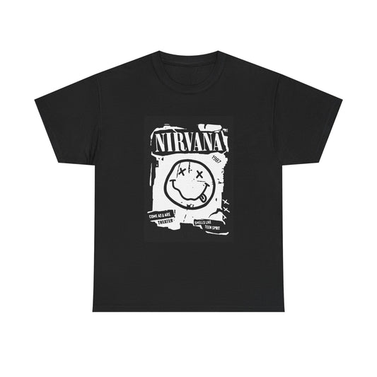 Nirvana T-shirt vintage punk art Seattle rock retro Unisex Heavy Cotton Tee