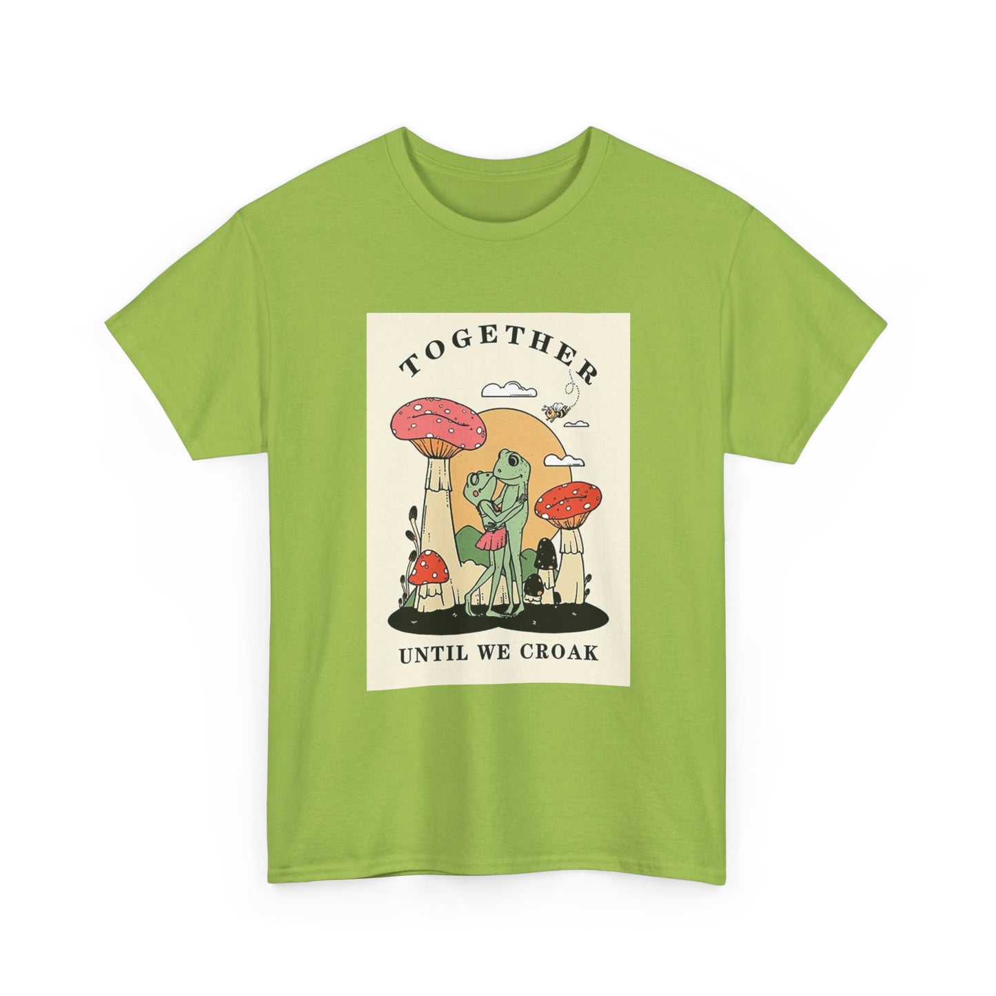 Trippy Mushroom Hunter Tshirt Mystical Graphic Vibe Unisex Heavy Cotton Toads