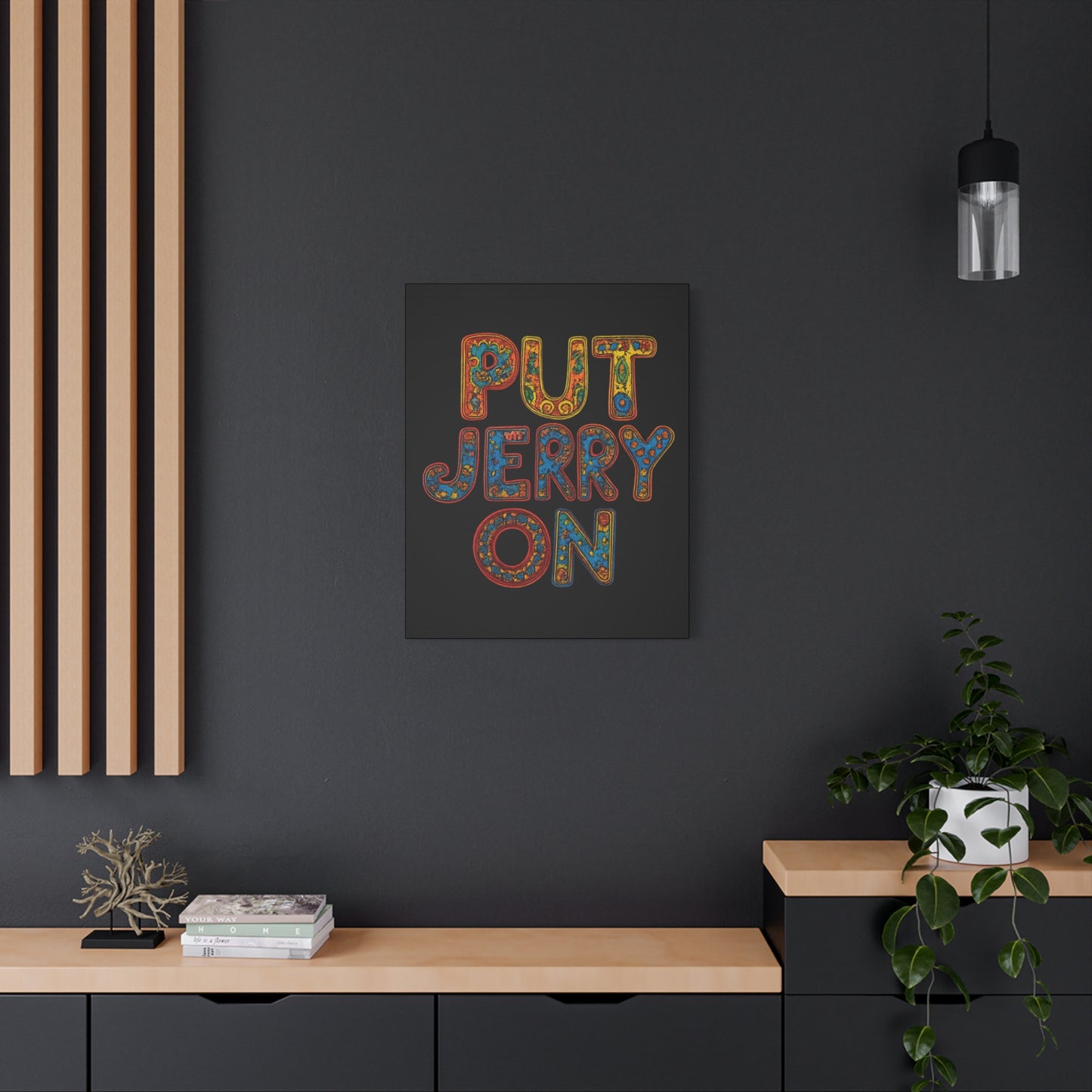 Jerry Garcia Painting Grateful Dead Matte Canvas, Stretched, 1.25"