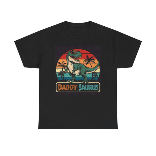 Daddysaurus Graphic T Shirt Funny Dad Parents Unisex Heavy Cotton Tee