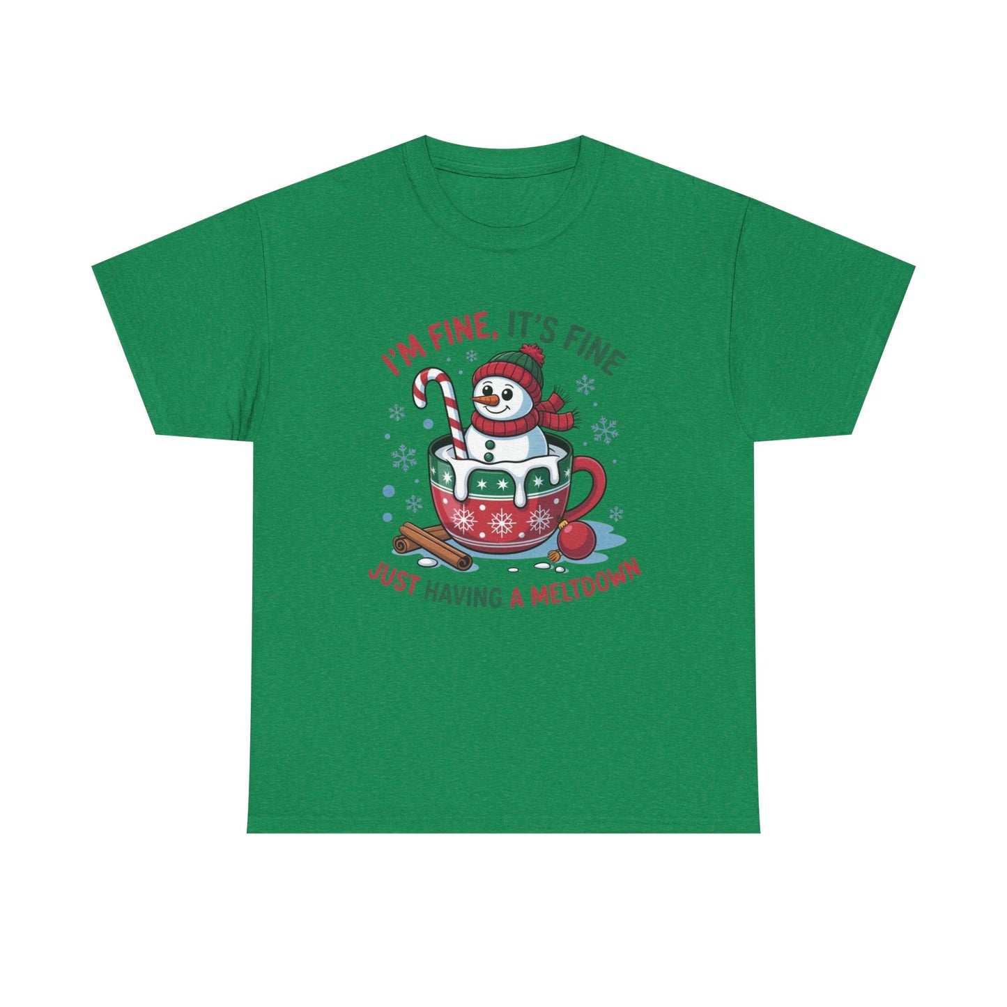 Funny Christmas Snowman Graphic T Shirt NEW ADULT