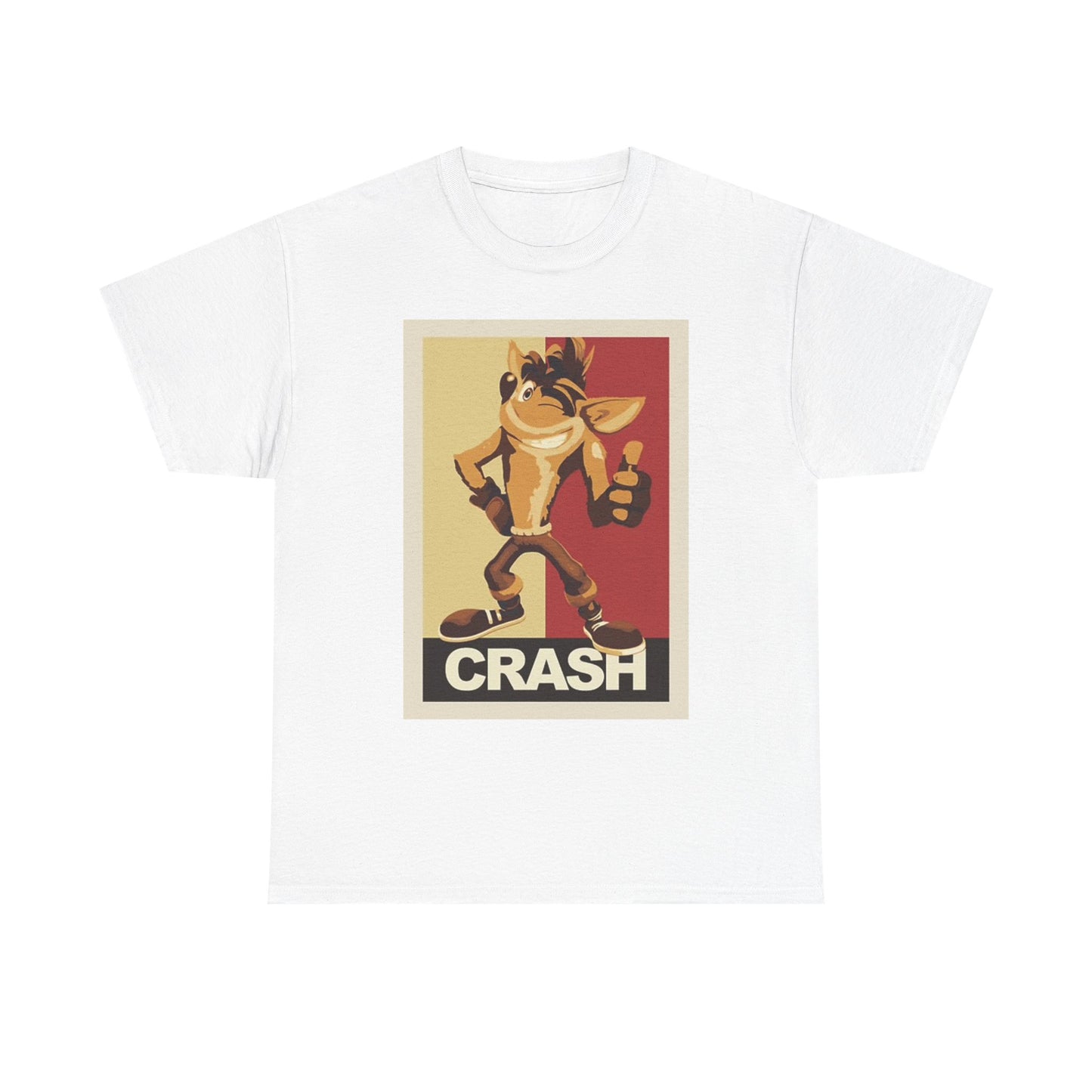 Crash Graphic T Shirt Retro Gaming Vintage poster Unisex Heavy Cotton Tee