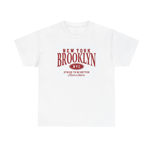 New York Brooklyn Graphic T Shirt Vintage Unisex Heavy Cotton Tee