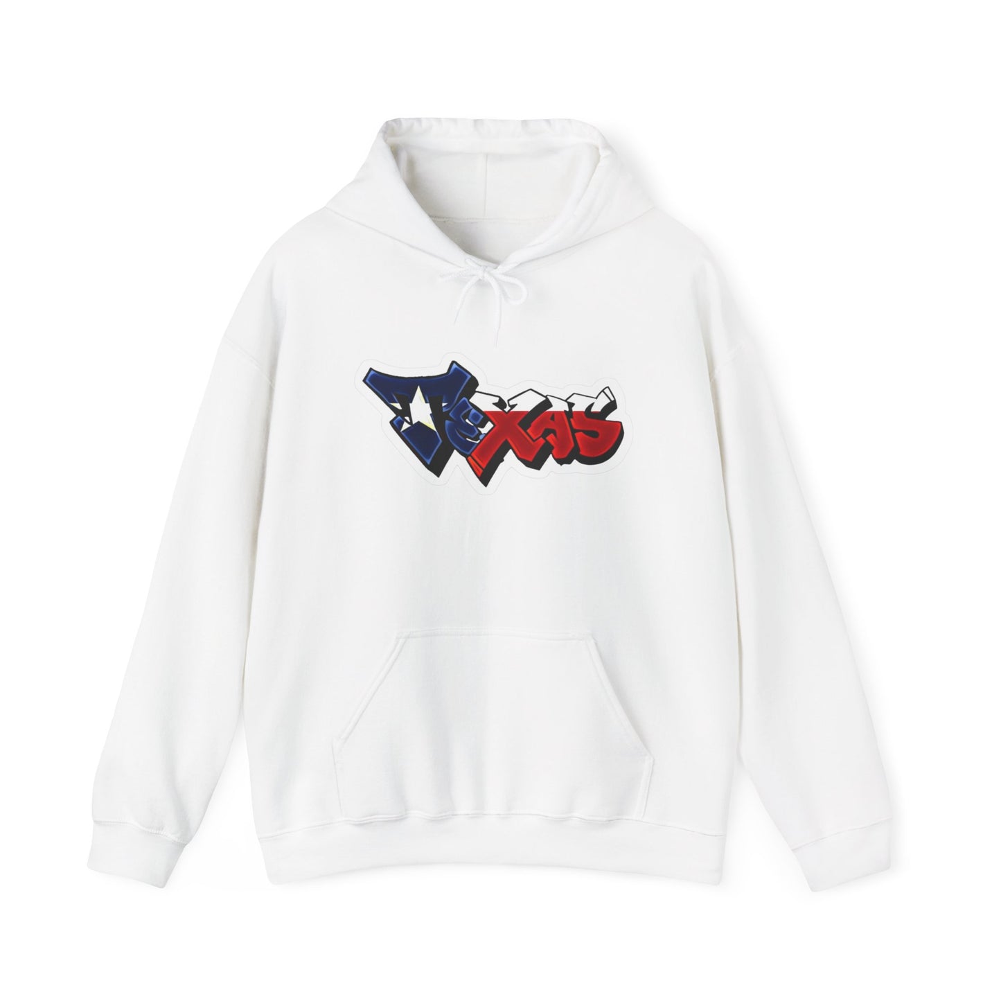 Texas American Flag Graffiti Graphic Hoodie NEW Heavy Blend™ Hooded Sweatshirt