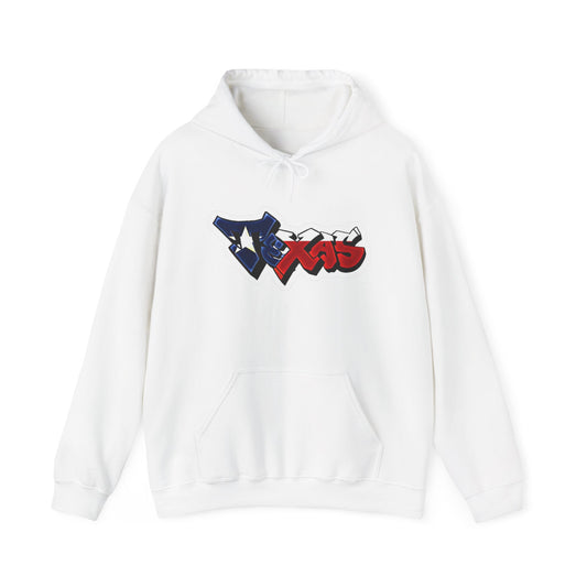 Texas American Flag Graffiti Graphic Hoodie NEW Heavy Blend™ Hooded Sweatshirt