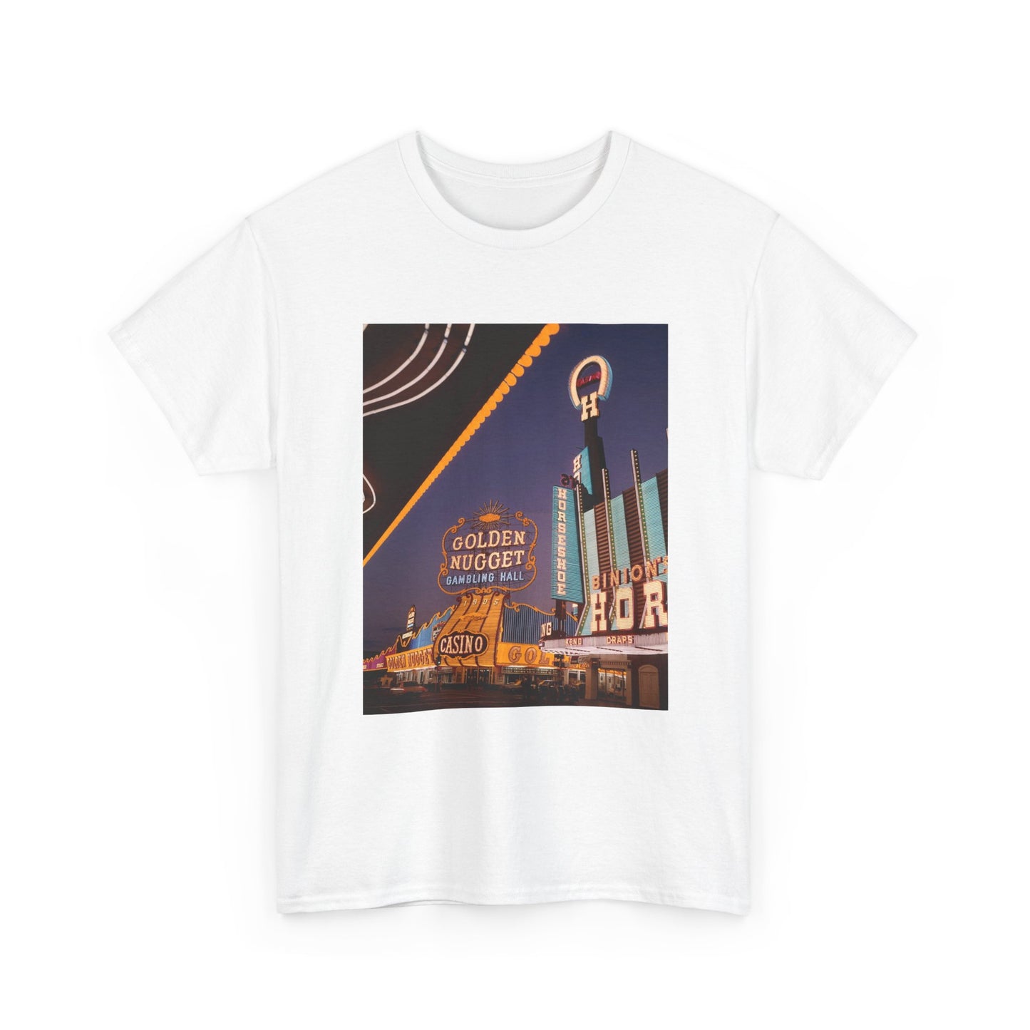 Las Vegas Tshirt Vintage The Strip Golden Nugget Unisex Heavy tee Casino