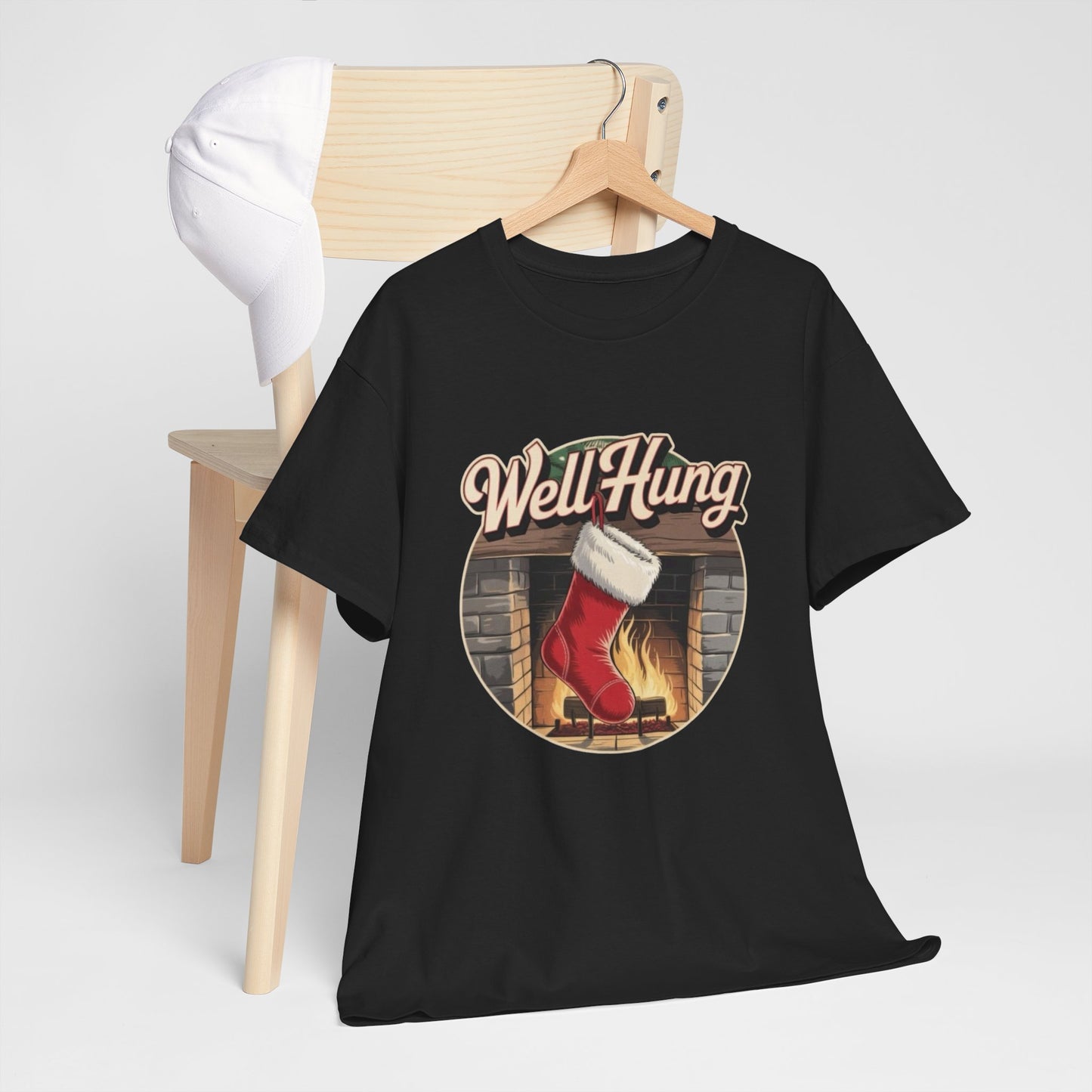 Well Hung Christmas Sex Jokes Funny Graphic T Shirt Cotton Tee NEW ADULT UNISEX