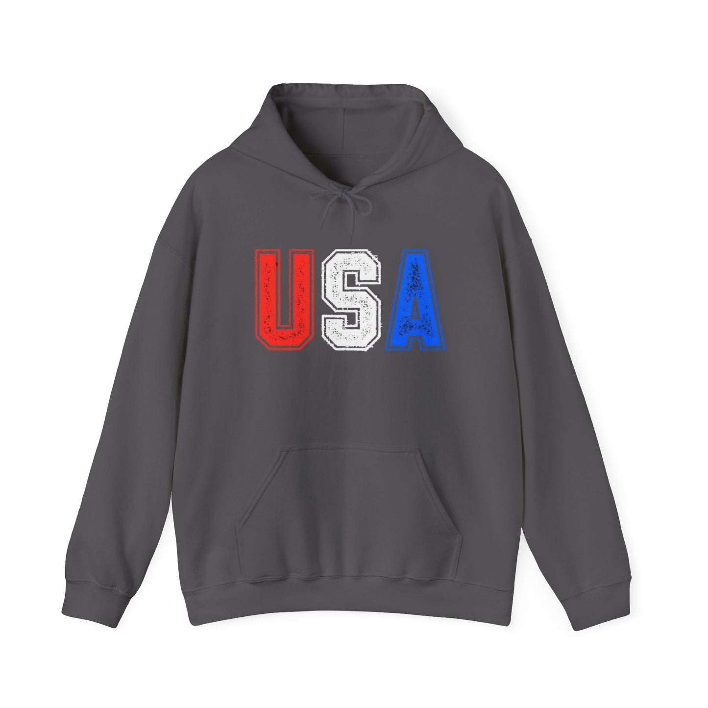 USA Red White And Blue Graphic Hoodie Unisex Heavy Blend™ Hooded Sweatshirt
