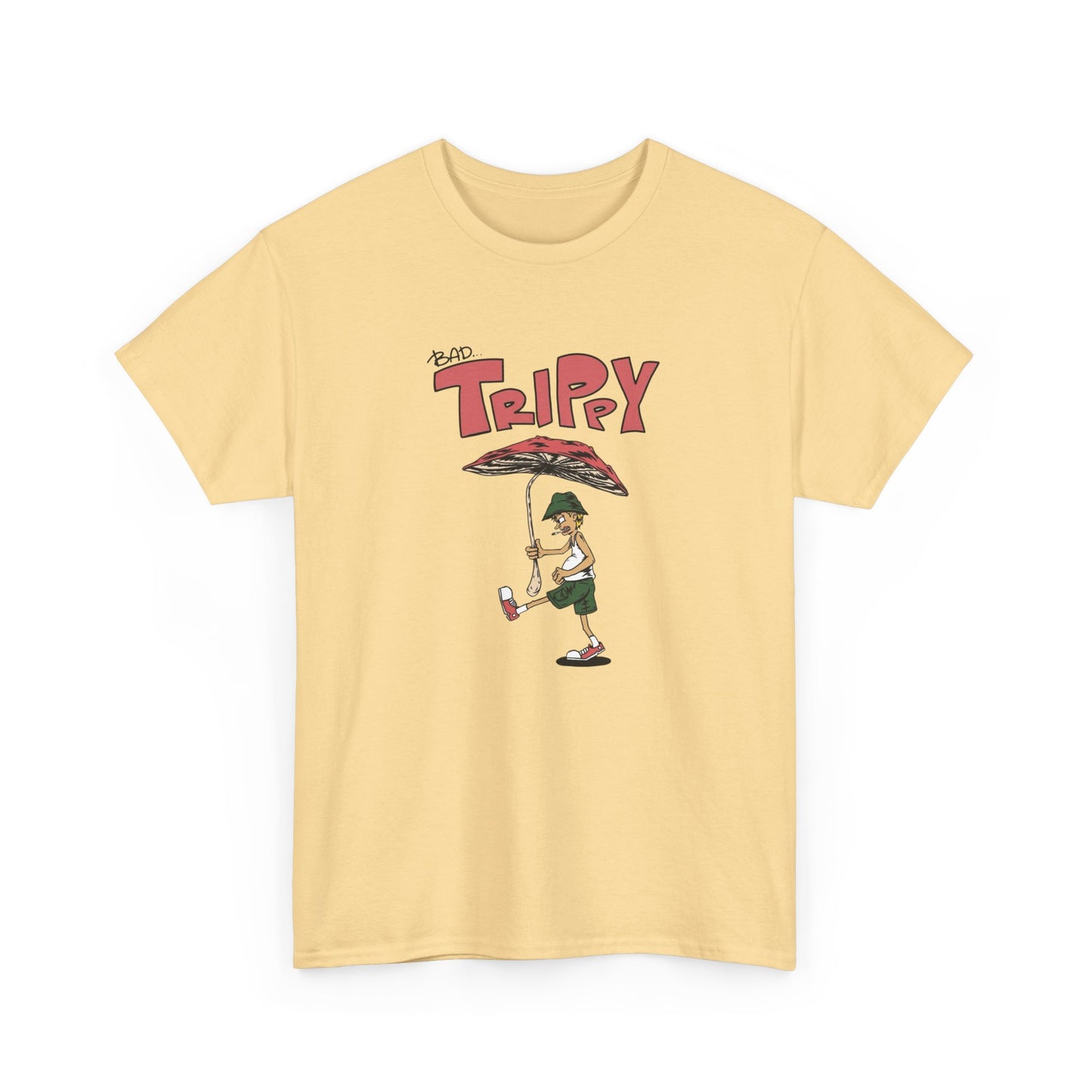 Bad Trippy Mushrooms Graphic T Shirt NEW Adult Unisex Heavy Cotton Tee