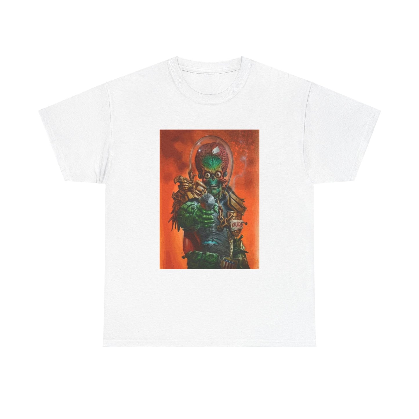 Mars Attacks Movie Poster Tv Shirt Funny Aliens Unisex Heavy Cotton Tee