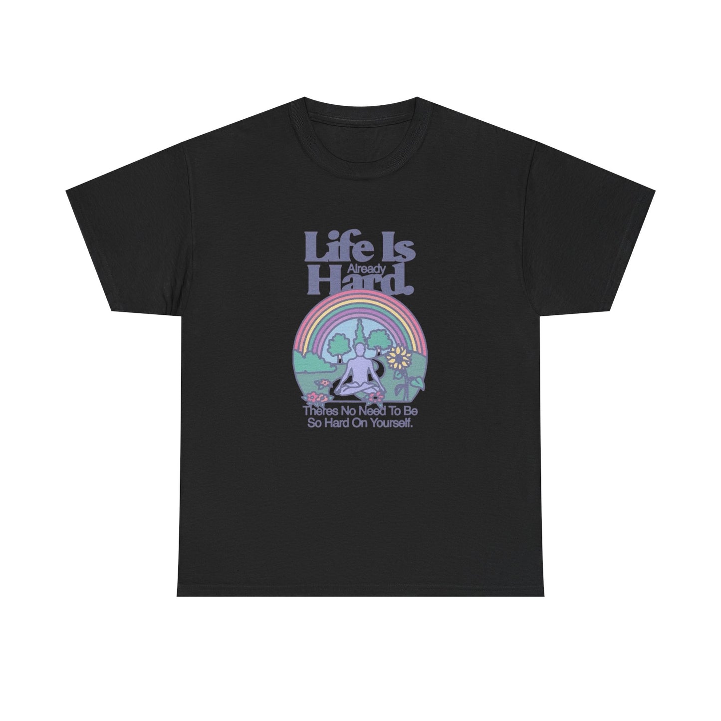 Life Is Hard Graphic T Shirt Unisex Heavy Cotton Tee Gift Vintage