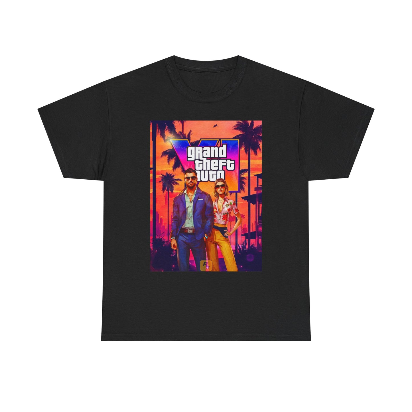 Grand Theft Auto Graphic T Shirt Vintage Video Games Unisex Heavy Cotton Tee