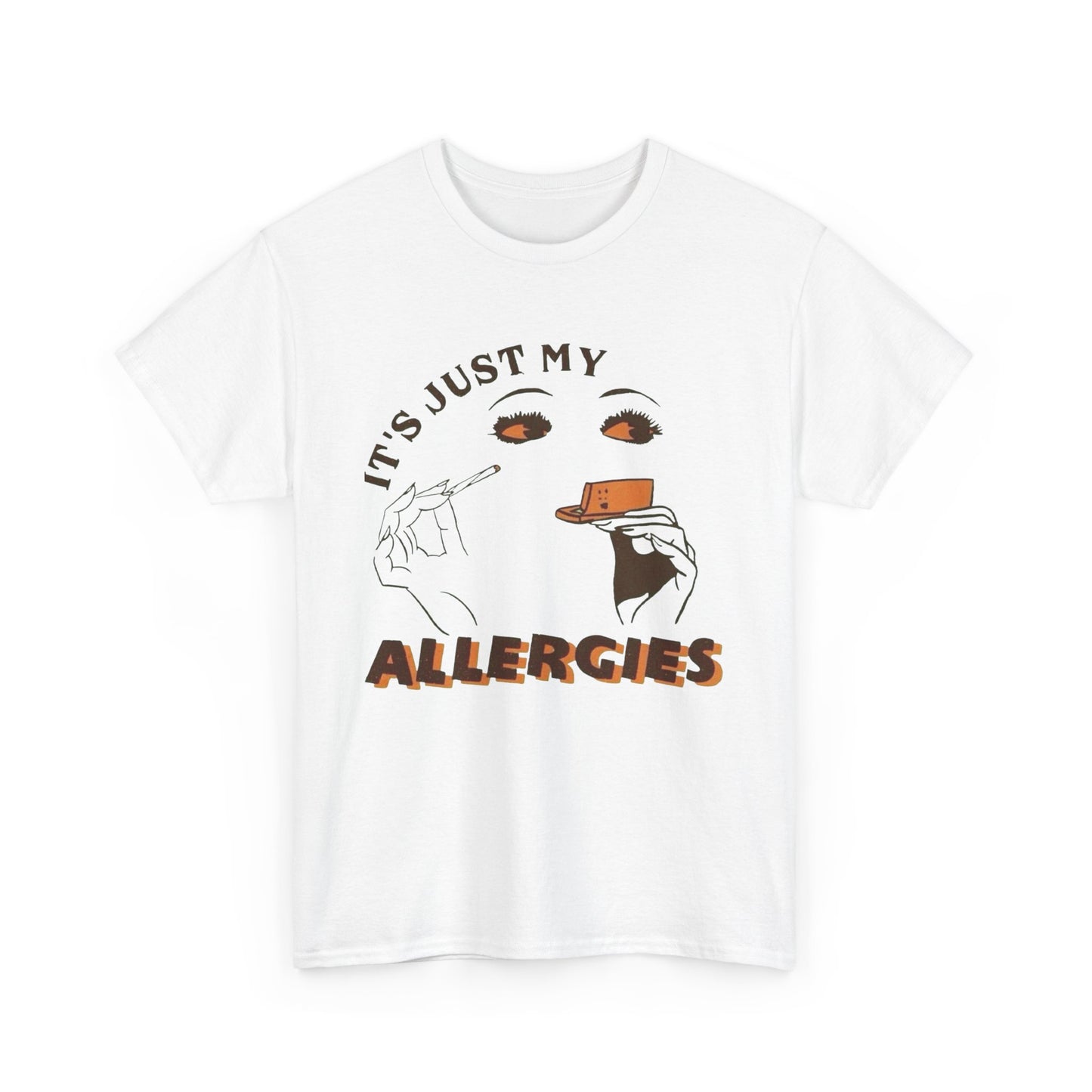 Funny Weed Allergies Graphic T Shirt NEW ADULT Tee