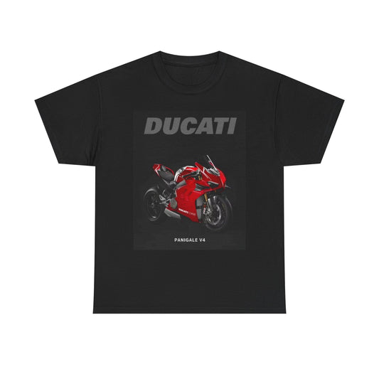 Copy of Ducati Graphic T Shirt Motorcycles Poster Retro Bikes Unisex Heavy Cotton Tee