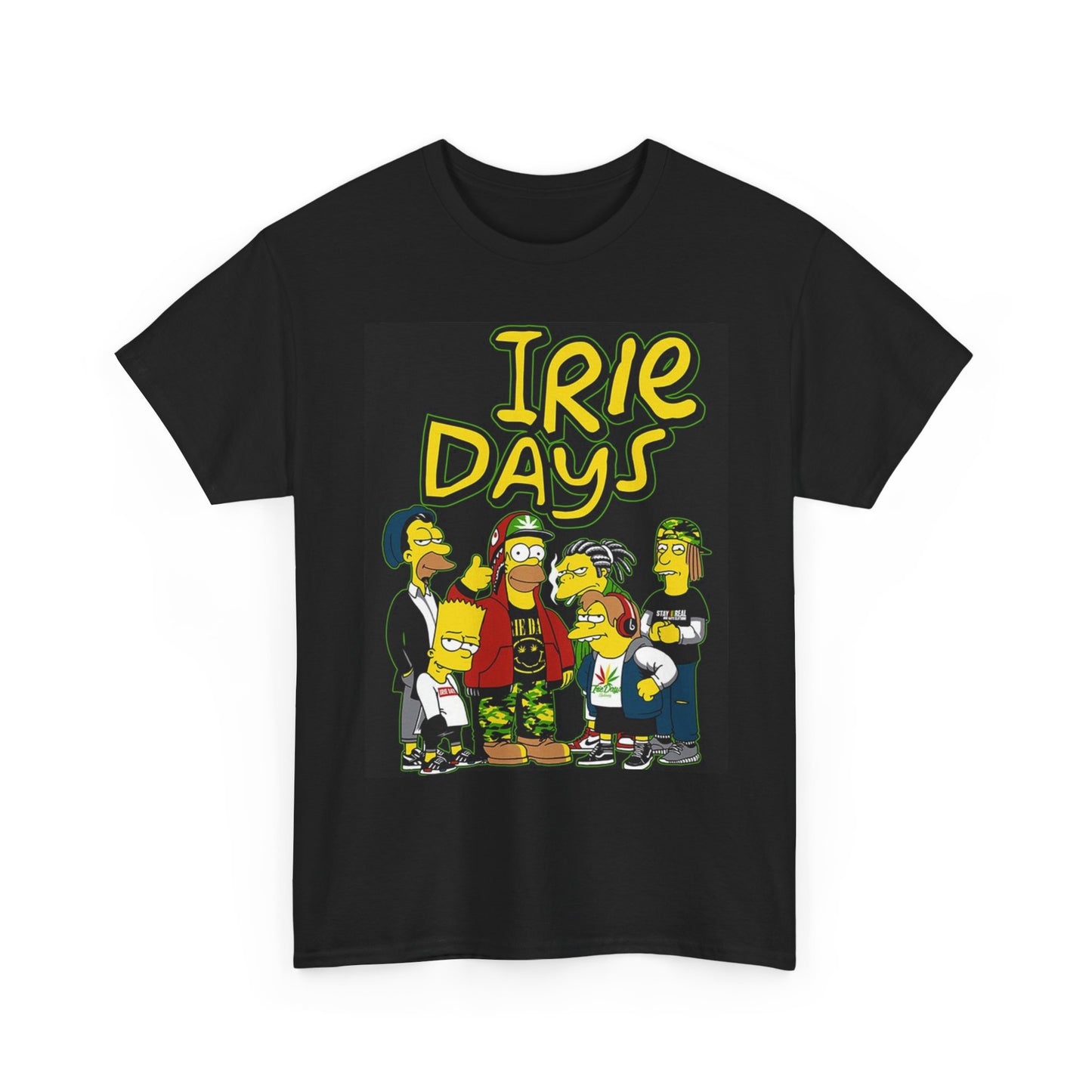 Irie Days Graphic T Shirt Simpsons Retro Cartoon Funny Unisex Heavy Cotton Tee