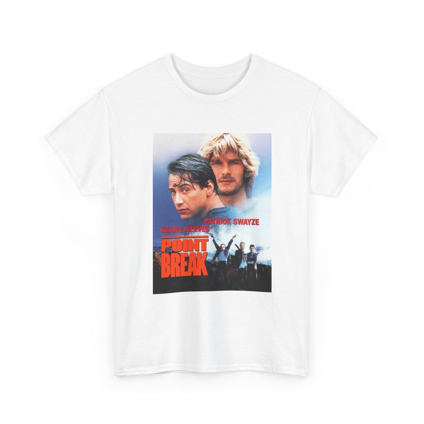Point Break T shirt Vintage Movie Poster Retro Keanu Unisex Heavy Cotton Tee