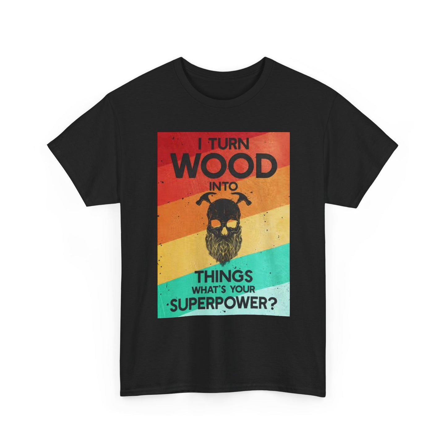 Viking Wood Worker Graphic T Shirt Funny Graphic Unisex Heavy Cotton Tee