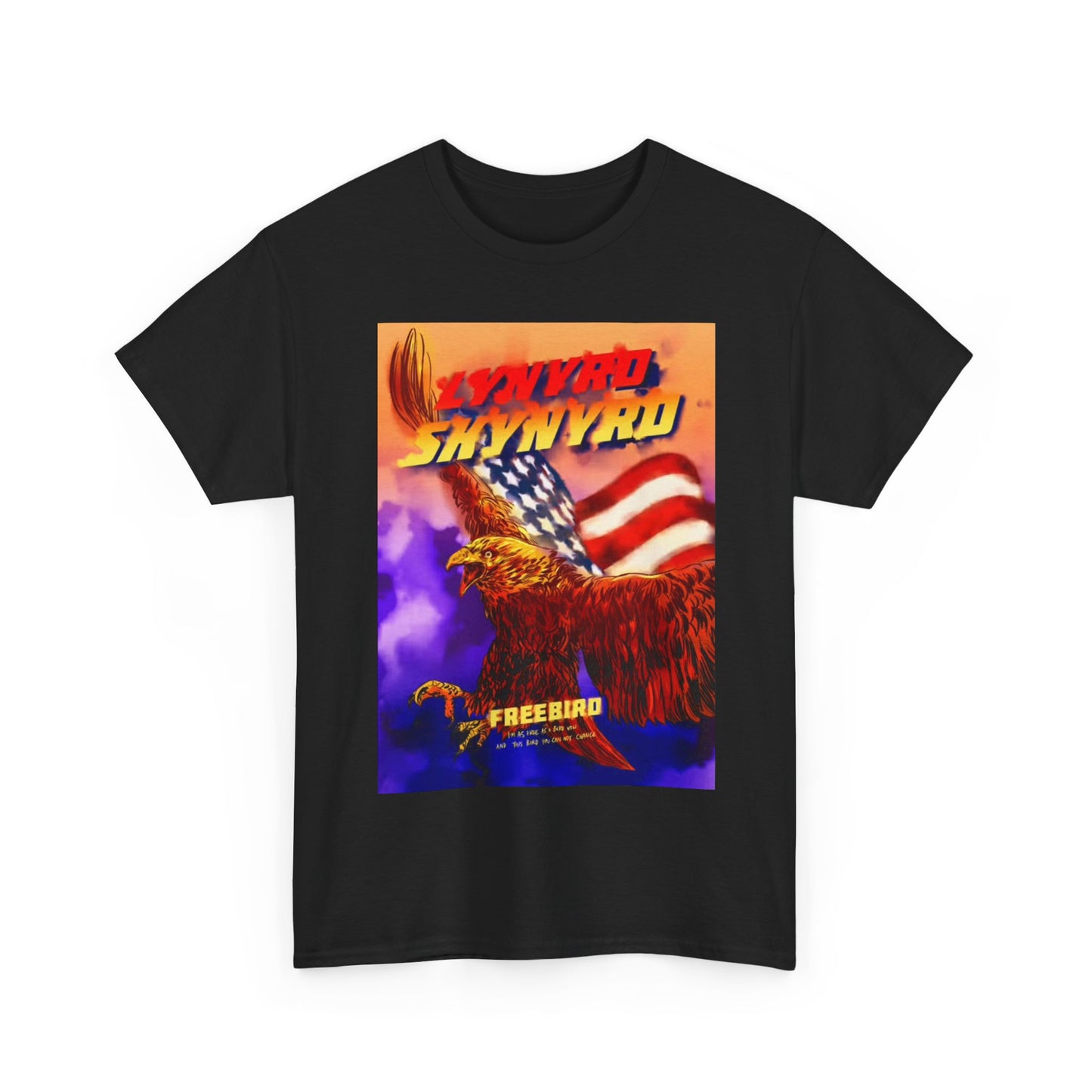 Lynard Skynard Tshirt American Bald Eagle Retro Country Rock Unisex Heavy Cotton