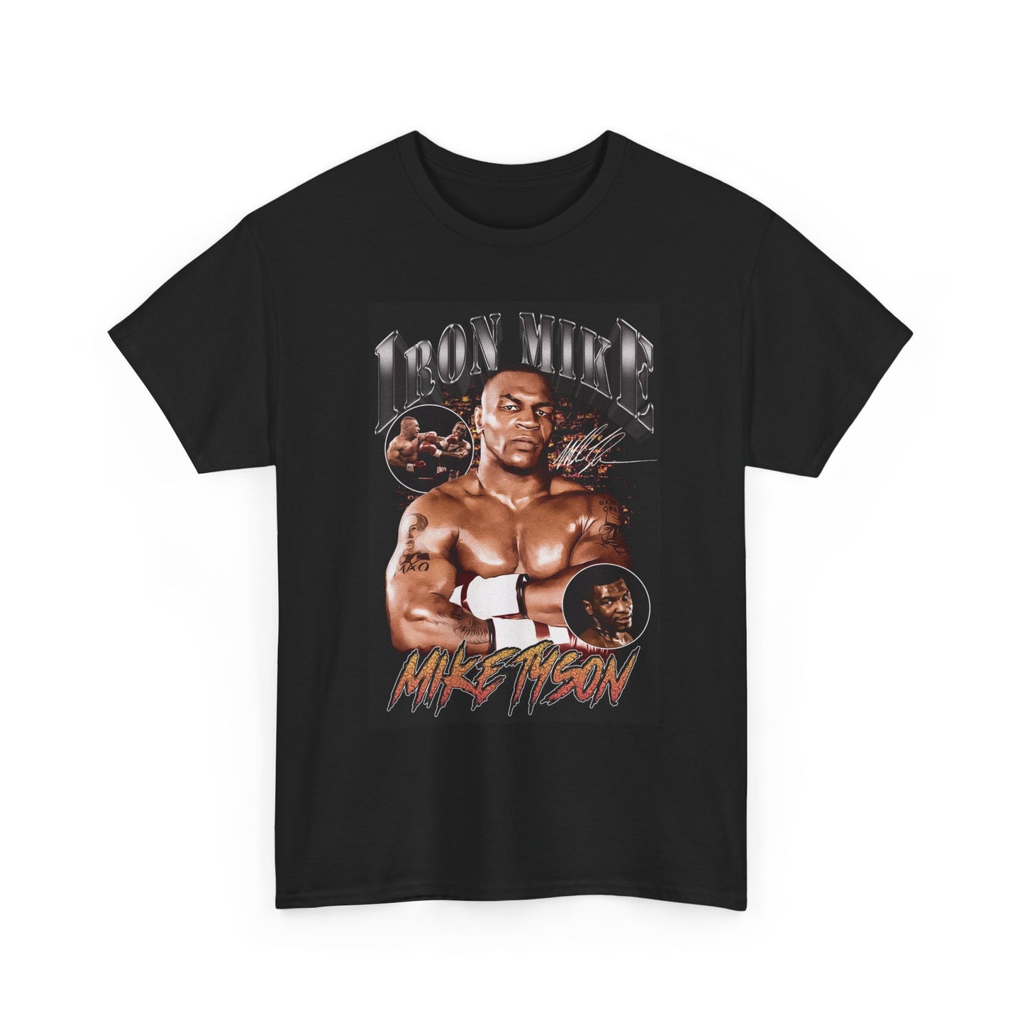 Iron Mike Tyson Vintage Graphic T Shirt Street Wear Apparel Unisex Heavy Cotton