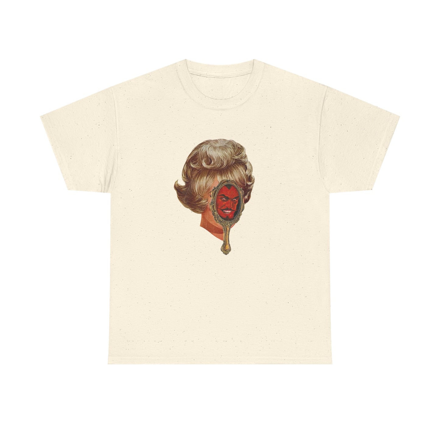 Devil In The Mirror Vintage Graphic T-Shirt Women's Heavy Comfy Cotton Tee