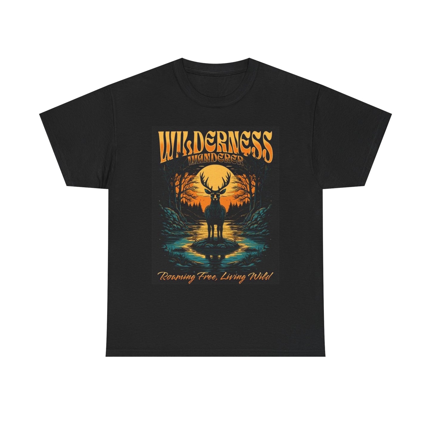 Wilderness Wander Graphic T Shirt Street Wear Apparel Unisex Heavy Cotton Tee
