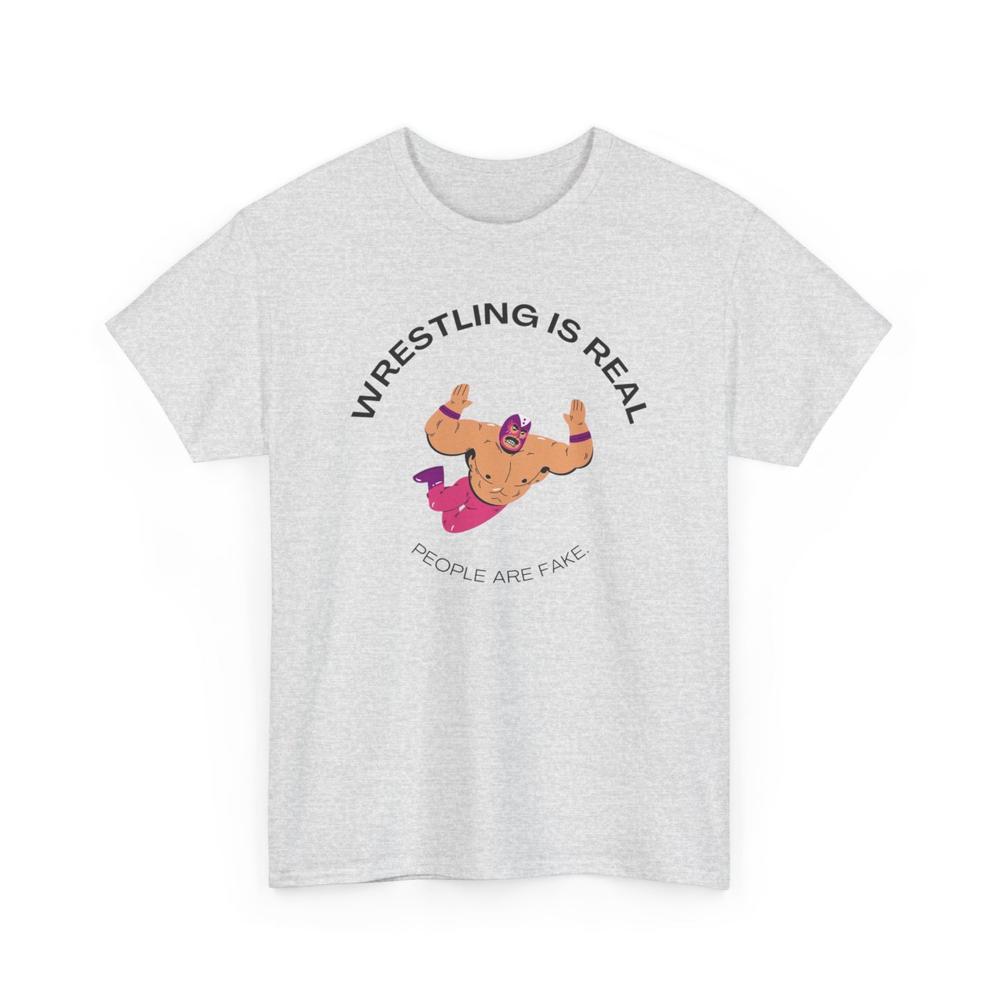 Wrestling Is Real Funny Graphic T Shirt S-5XL NEW Unisex Heavy Cotton Tee