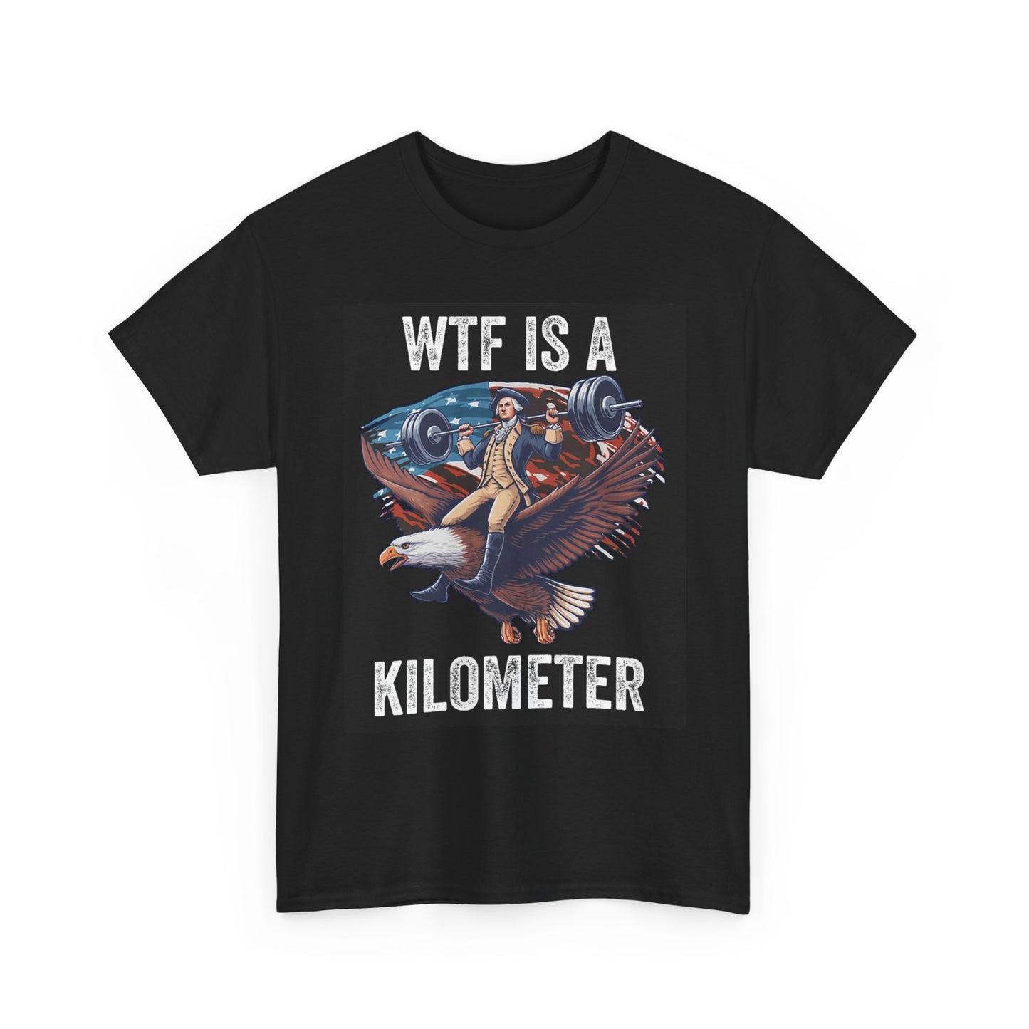 WTF is A kilometer Graphic T Shirt Funny AMERICA USA Unisex Heavy Cotton Tee