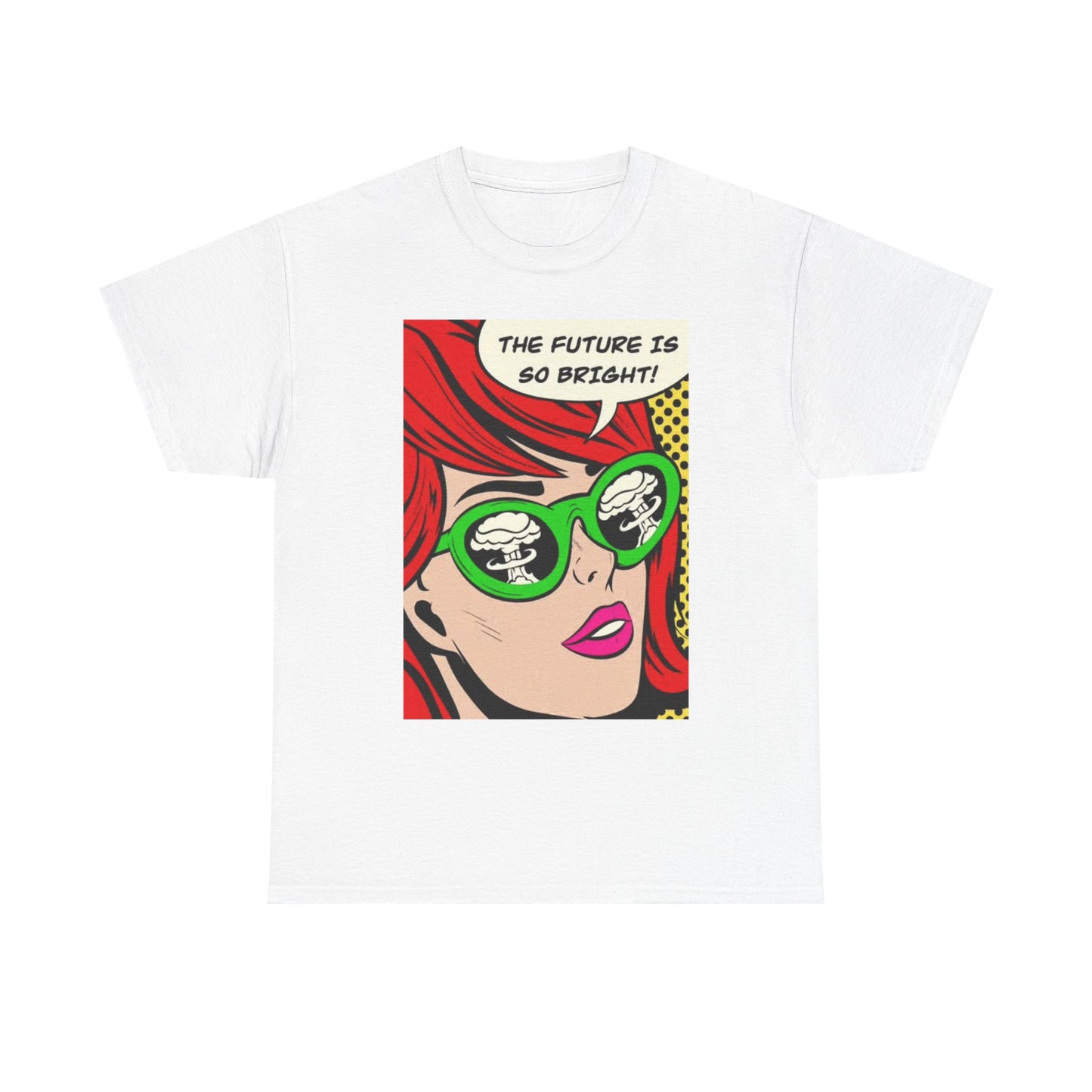 The Future Looks Bright Nuclear T Shirt Funny Vintage Retro Unisex Heavy Cotton