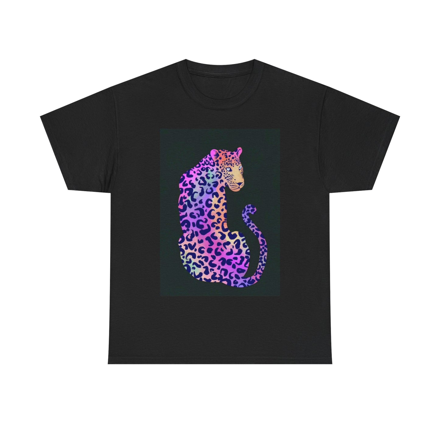 Cute Leopard Tshirt Print Neon Girly Graphic Animal Print Unisex Heavy Cotton