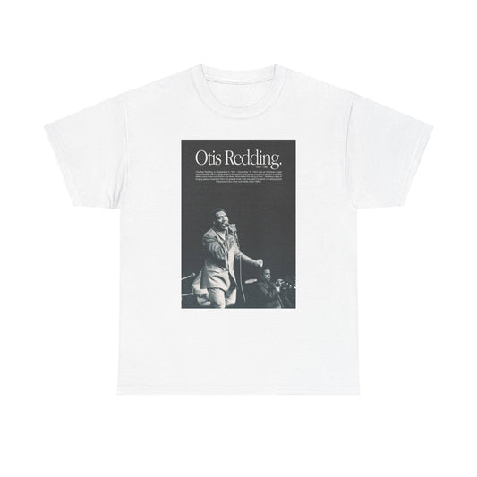 Otis Redding Tshirt Vintage Tour Poster Retro American Singer Unisex Heavy Tee