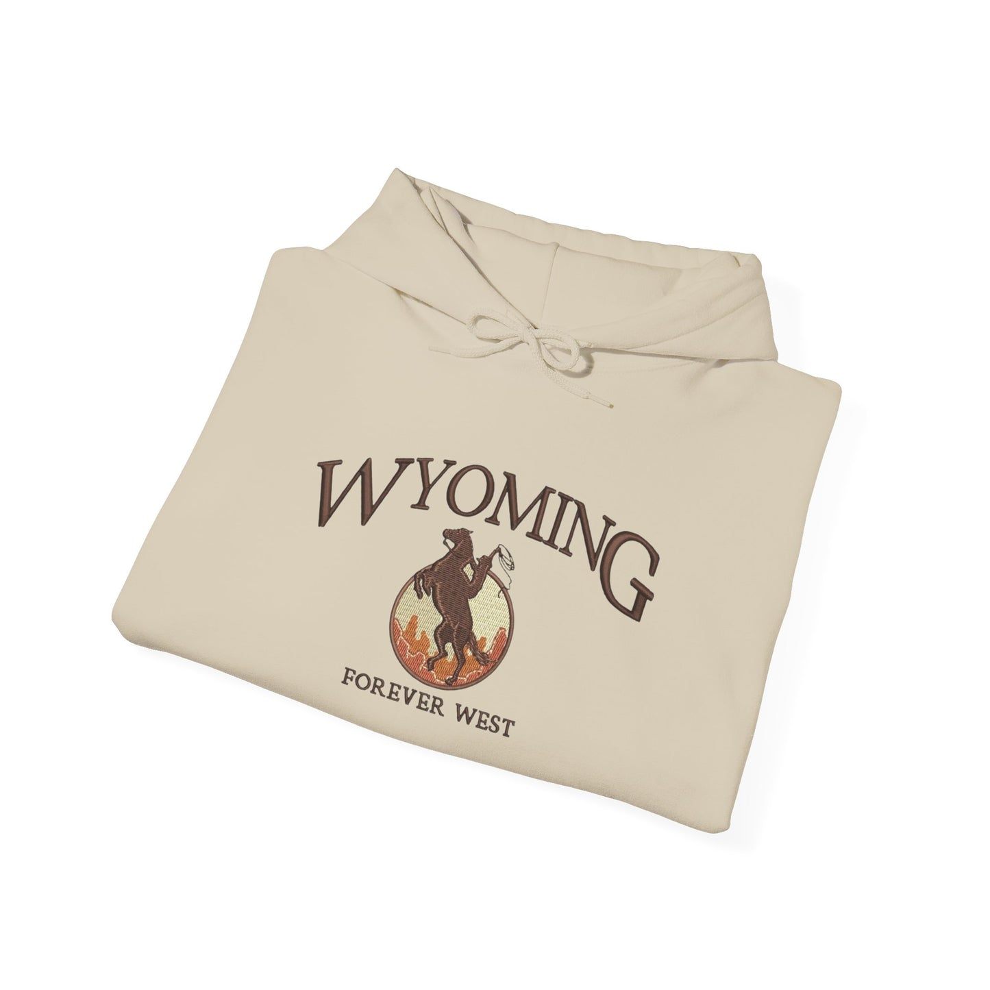 Wyoming Forever West Graphic Hoodie Heavy Blend Sweatshirt NEW