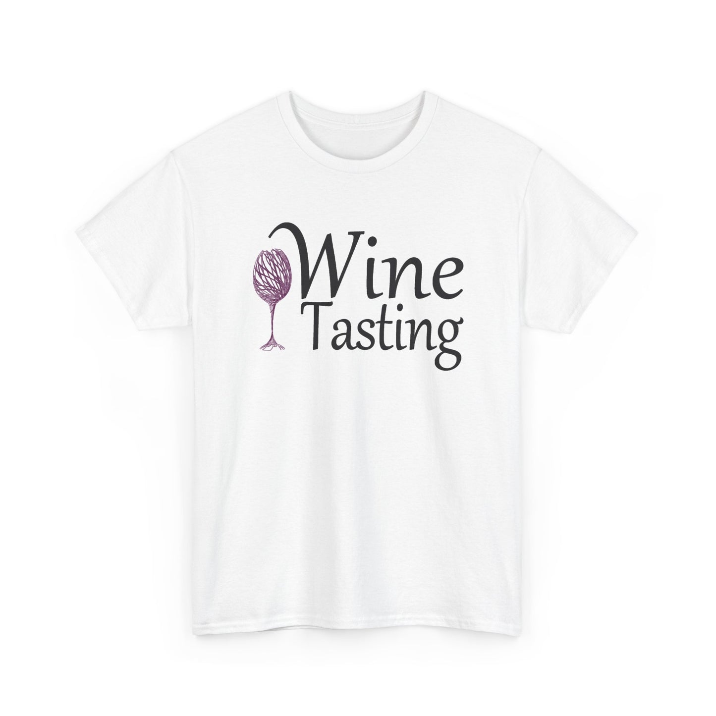 Wine Tasting Glass T Shirt Retro Girly Cute Graphic Unisex Heavy Cotton Tee