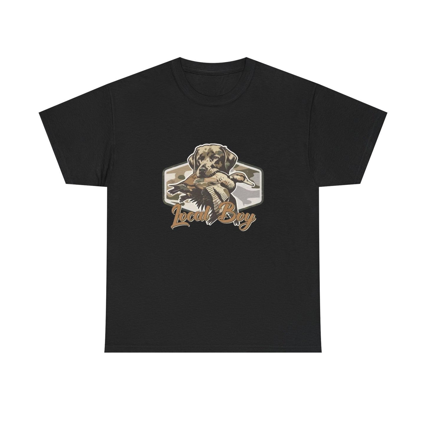 Local Boy Hunting Dog Graphic T Shirt Unisex Heavy Cotton Tee Gift