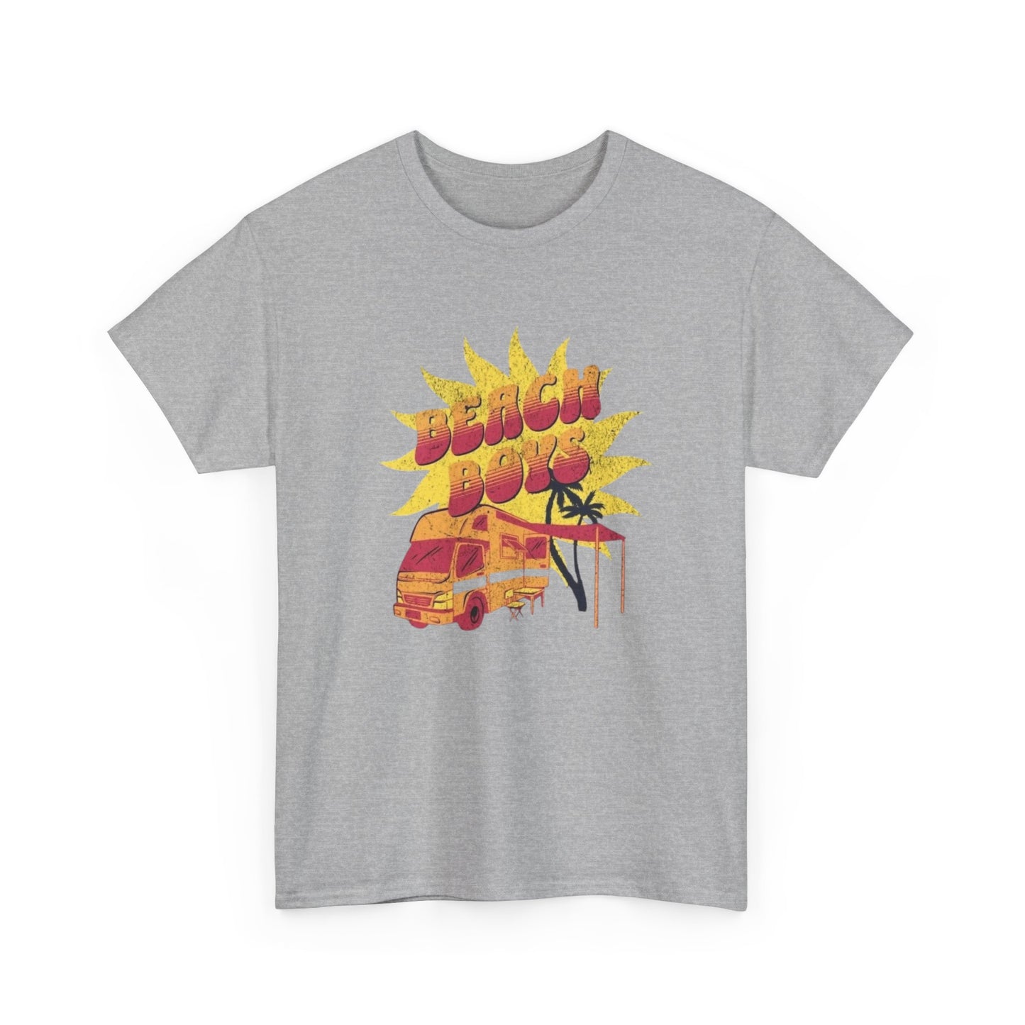 Beach Van Vacation Camping T-Shirt Unisex Heavy Cotton Tee Gift New