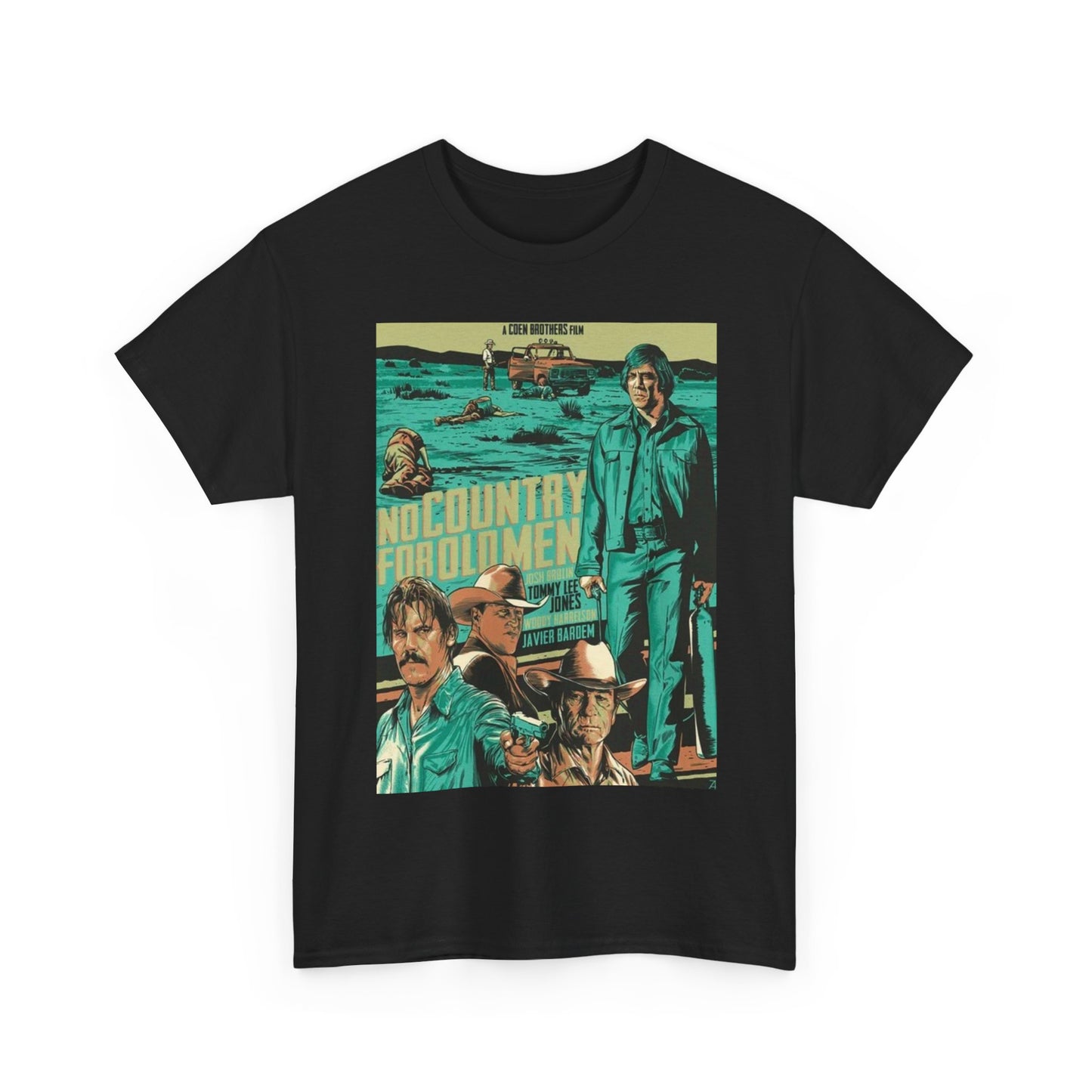 No Country For Old Men Shirt Vintage Movie Poster Retro Unisex Heavy Cotton Tee