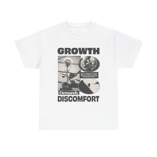 Growth Demands Discomfort Graphic T Shirt Unisex Gift New AMERICAN VINTAGE