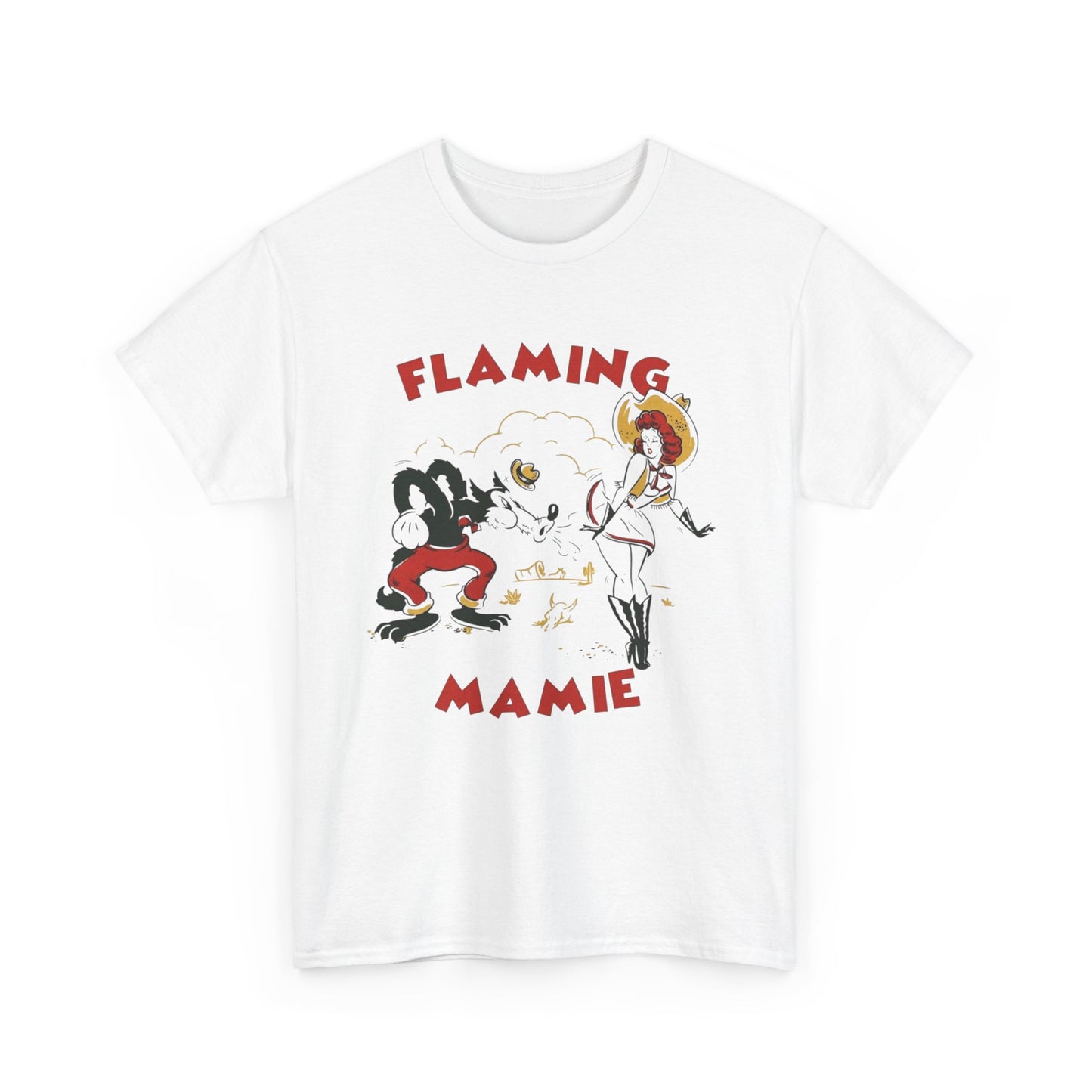 Flaming Mamie Graphic T Shirt NEW ADULT TEE VINTAGE