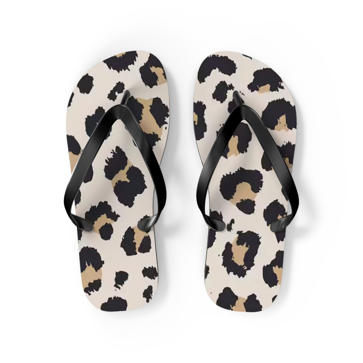 Cheetah Print Tan Beach Sandals, Slides for Summer, Flip Flops, Water Resistant