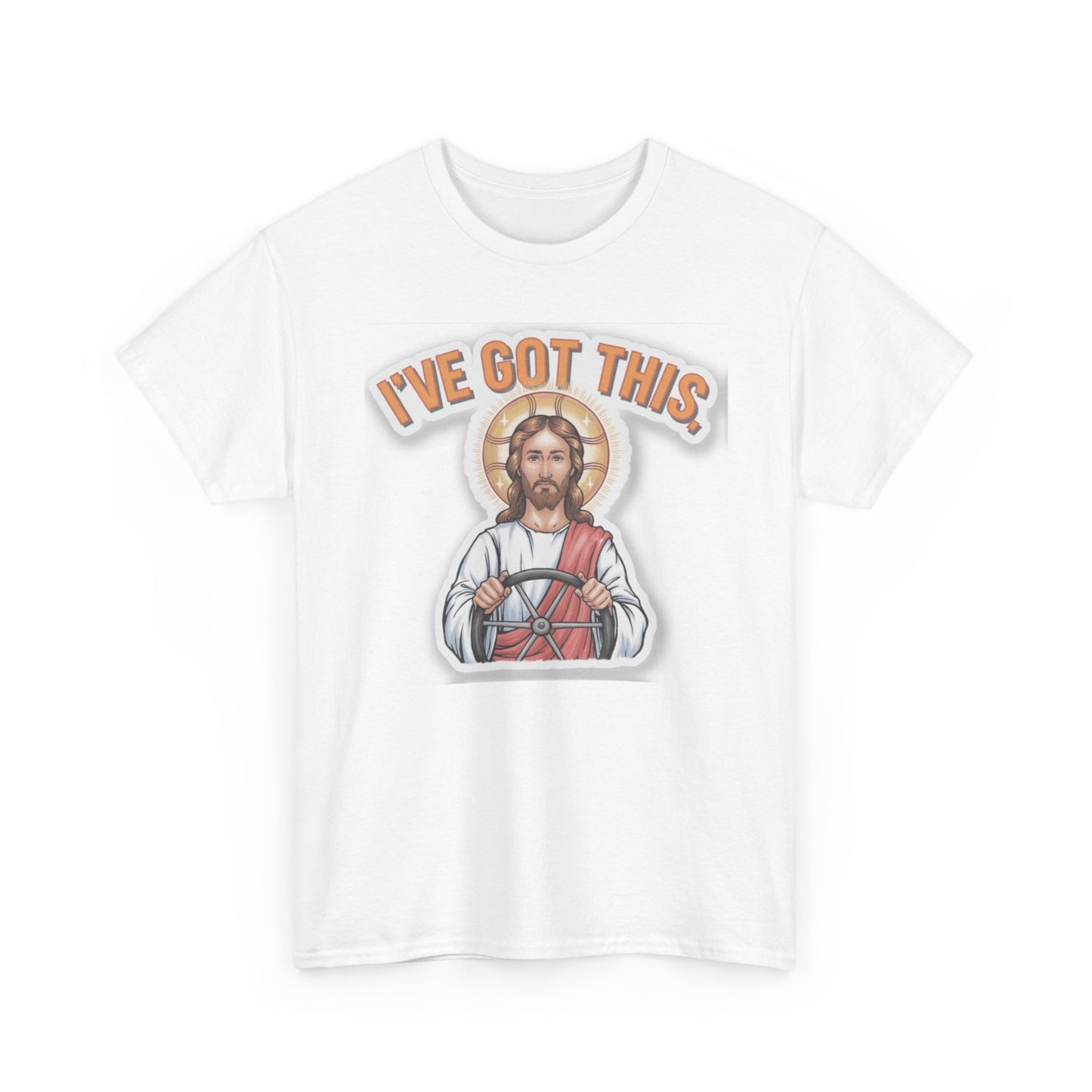 I've Got This Funny Graphic T Shirt Jesus Take The Wheel Unisex Heavy Cotton Tee